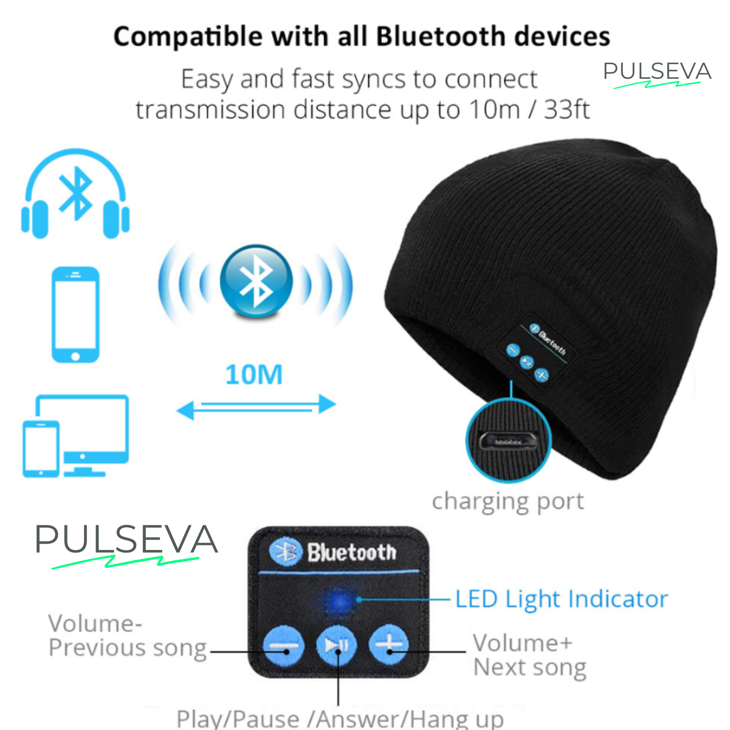 Pulseva Bluetooth Beenie